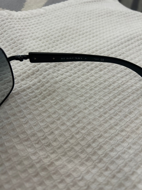 Burberry Shield Sunglasses Y2K Semi Rim Black Grey Lens Minimalist w Case - Picture 5 of 10